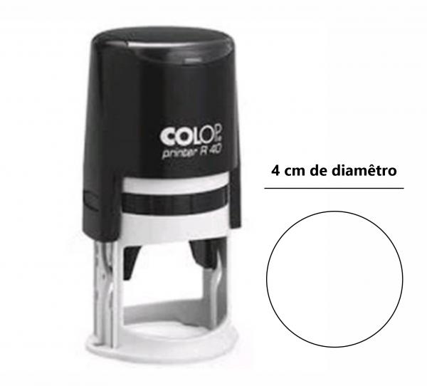 Carimbo Colop R40 Tamanho de impressão 4 cm de diâmetro Plástico Cor