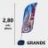 Wind Banner Grande - 2,8 mts altura - Completo