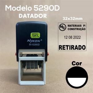 Carimbos Datador Ref.5290 Datador Automático Tamanho da impressão 3,5x3,2 cm cor da tinta: preto   