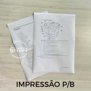 Folhas Avulsas  - Impressão preto e branco - A4 sulfite 75g Sulfite 75g A4 Preto e Branco - 1 página Sem revestimento Padrão - Margem branca de 7mm dos 4 lados O arquivo deve ser enviado pronto em PDF.