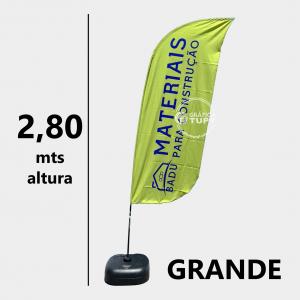 Wind Banner Grande - 2,8 mts altura - Completo Kit Completo: Tecido Oxford - Base e Haste altura 2,8 metros x 0,70 mts de largura Colorido frente e verso 4x4  Costura overlock 